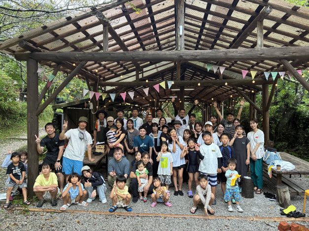 総勢56名で大盛り上がり!日ノ御子キャンプ場で川遊び&大BBQ大会!
